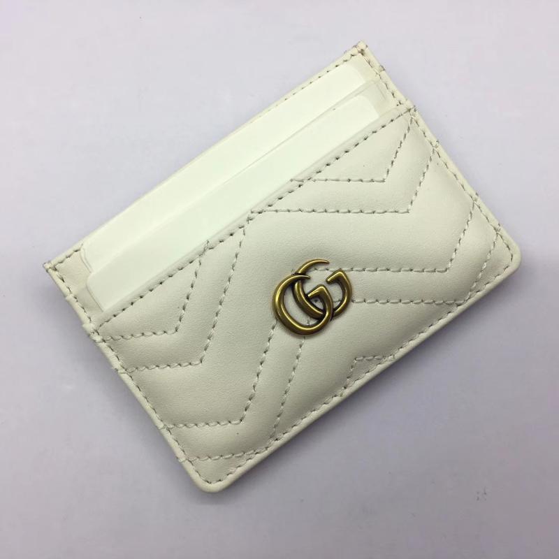 Gucci wallets 443127 Full leather plain white